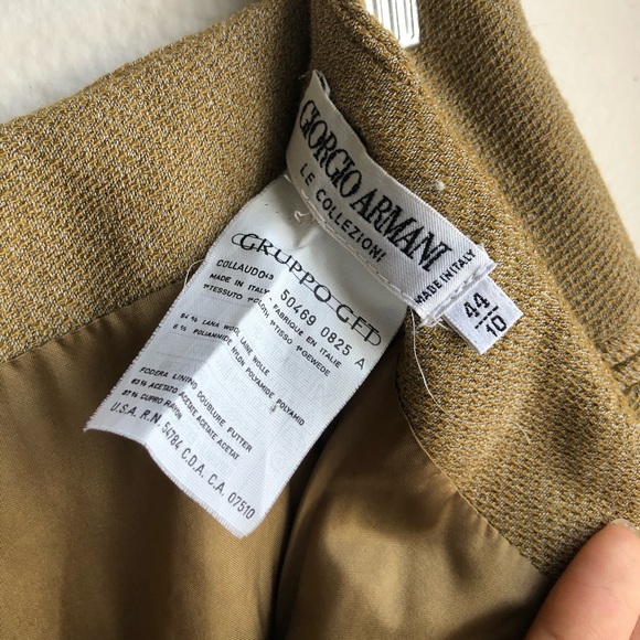 DEADSTOCK VTG GIORGIO ARMANI Pencil Skirt Sz 10 44 - Picture 7 of 7
